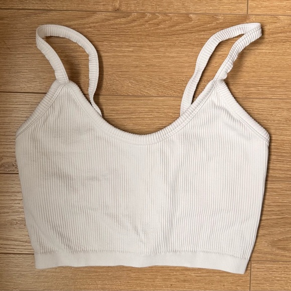 Forever 21 Tops - 5/$25 - FOREVER 21 White Ribbed Bra Crop Top